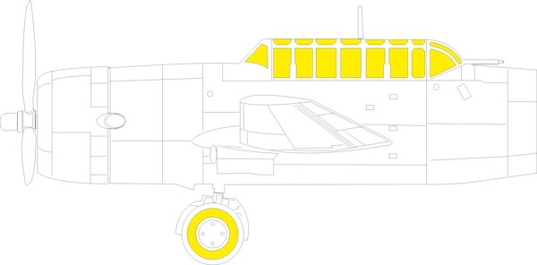 Mask Vultee Vengeance MKII 'Canopy and wheels (Dora Wings) CX686