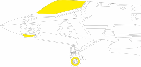 F35A Lightning II canopy and wheel Masking set (Revell) CX692