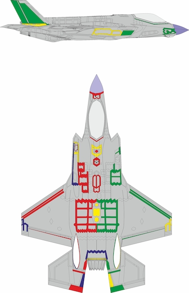 F35A Lightning RAM coating Early Masking set (Revell) CX693