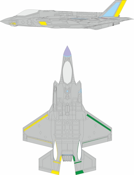 F35A Lightning RAM coating Late Masking set (Revell) CX694