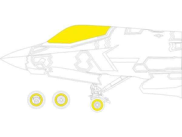 F35C Lightning II canopy and wheel Masking set (Tamiya)  CX697