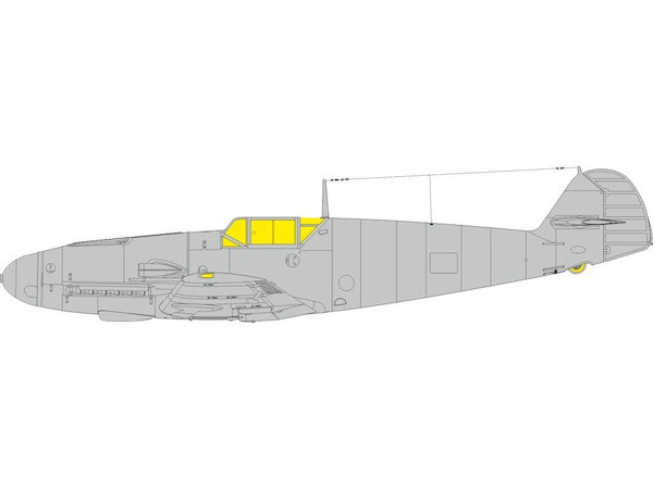 Mask Messerschmitt BF109F Canopy and wheels (Eduard - weekend)  CX699