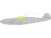 Mask Messerschmitt BF109F Canopy and wheels (Eduard - weekend) CX699