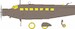 Mask Junkers Ju52/3mg4e Canopy, windows and wheels (Airfix) CX710