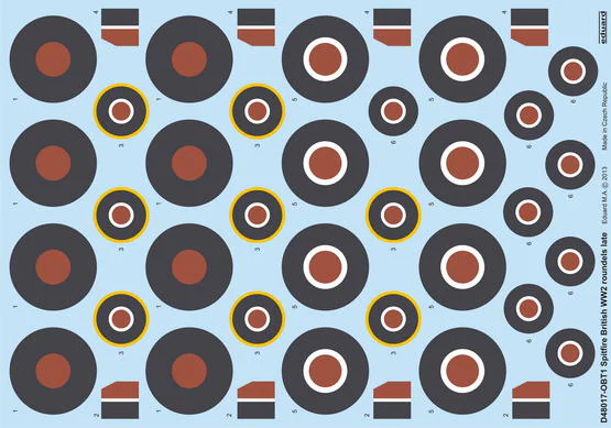 Spitfire British WW2 Roundels Late D48-017