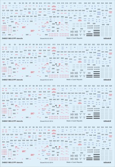 Mikoyan MiG21PF Stencils  D48-021