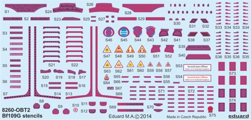 BF109G Stencils  D48025