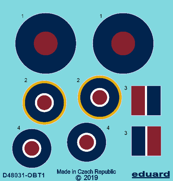 Tempest MKV Roundels -early (Eduard) D48031
