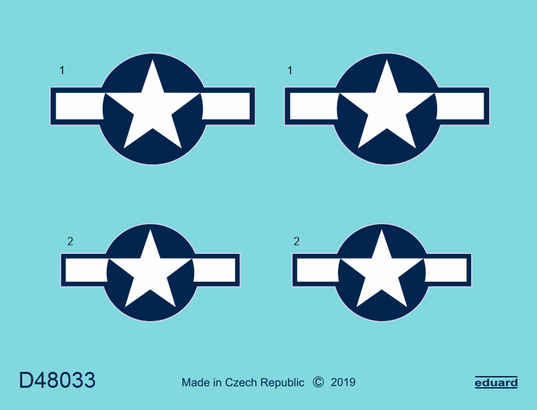 P51D Mustang national Insignia (Eduard)  D48033