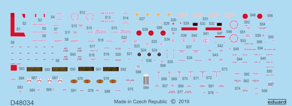P51D Mustang Stencils (Eduard)  D48034