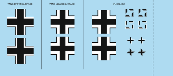 Messerschmitt BF109F-2 National Insignia (Eduard) D48043