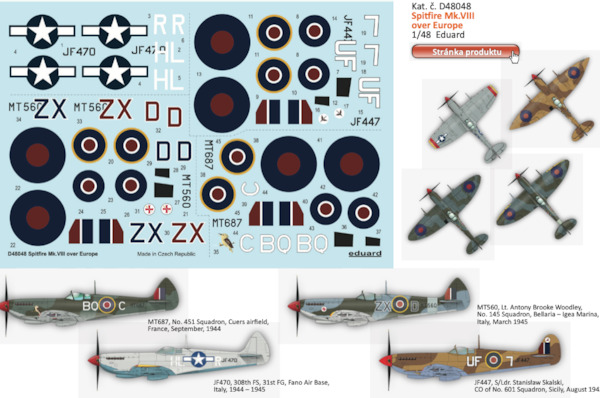 Spitfire MKVIII over Europe (Eduard) D48048