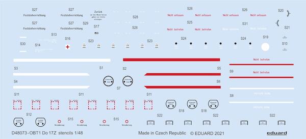 Dornier Do17Z Stencils (Eduard, ICM)  D48073