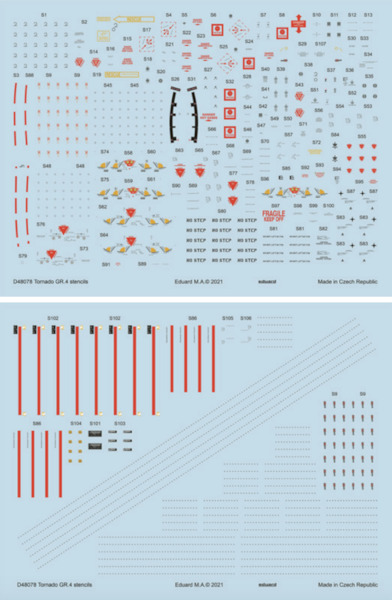 Tornado GR4 Stencils (Revell, Italeri, Hobby Boss)  D48078