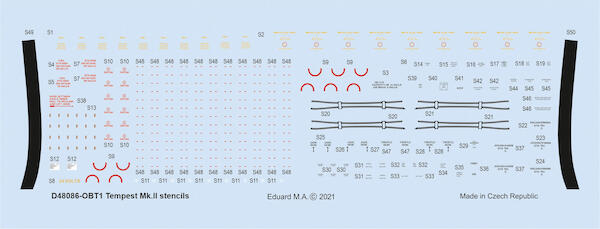 Hawker Tempest MKII Stencils D48086