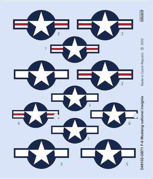 F6 Mustang National Insignia (Eduard) D48102