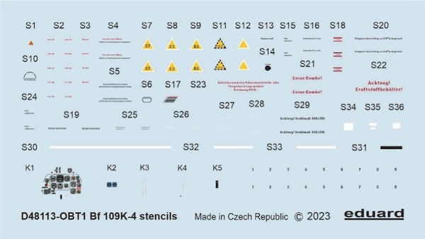 Messerschmitt BF109K-4 Stencils  D48113