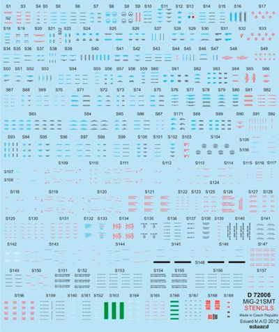 Mikoyan MiG21SMT Stencils  D72006