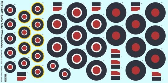 Spitfire British WWII Roundels -late- D72010