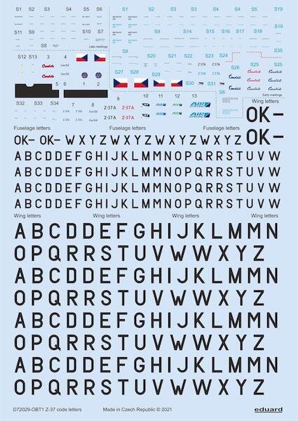 L37 Cmelak Stencils and Code Letters (Eduard) D72029