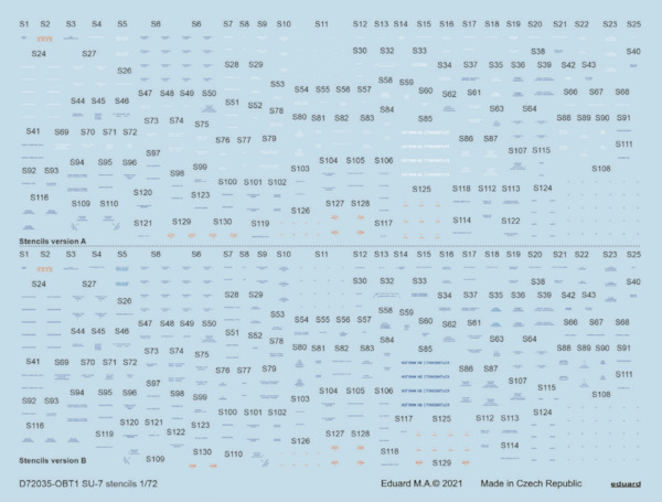 Sukhoi Su7 Stencils (Modelsvit)  D72035