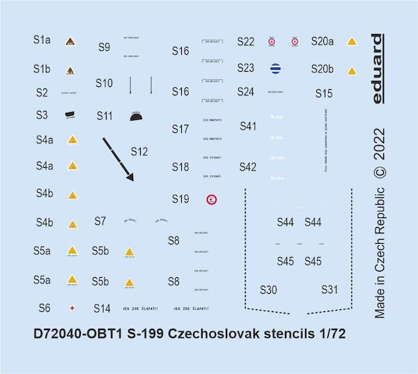 S199 Czechoslovak Stencils (Eduard) D72040