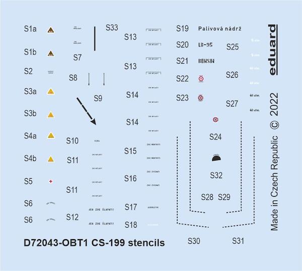 CS199 Czechoslovak Stencils (Eduard) D72043