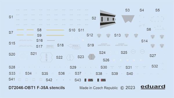 F35A Lightning II Stencils D72046