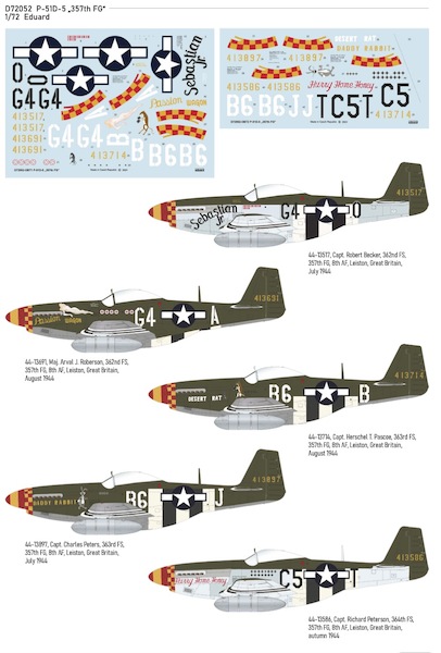 P51D-5 Mustang "357Th FG" (Eduard) D72052