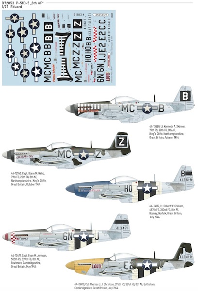 P51D-5 Mustang "8th AF (Eduard) D72053