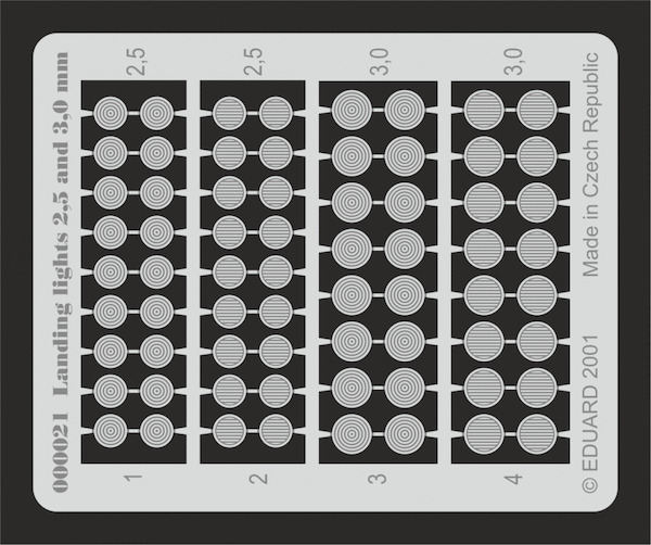 Detailset Landing Lights (2,5 and 3,0 mm)  E00-021