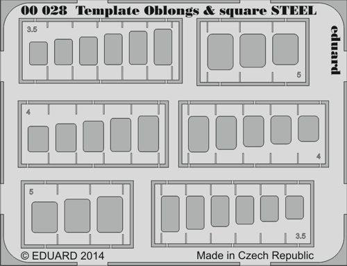 Circle and oval steel templates  E00-027