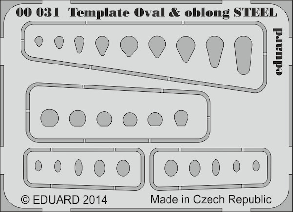 Template ovals and oblong steel E00-031