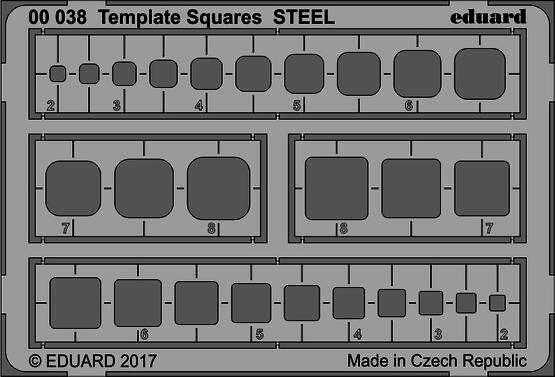 Template Squares STEEL E00-038