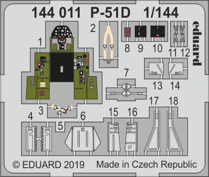 Detailset P51D Mustang (Platz) e144-011