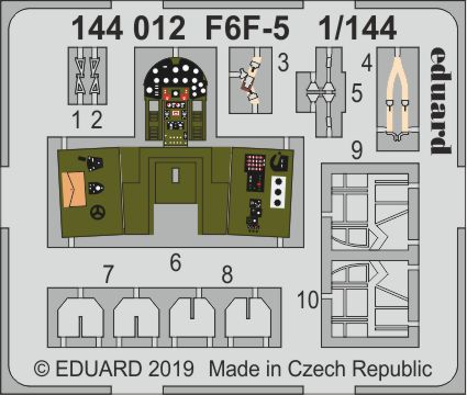 Detailset F6F Hellcat (Platz, Eduard)  e144-012