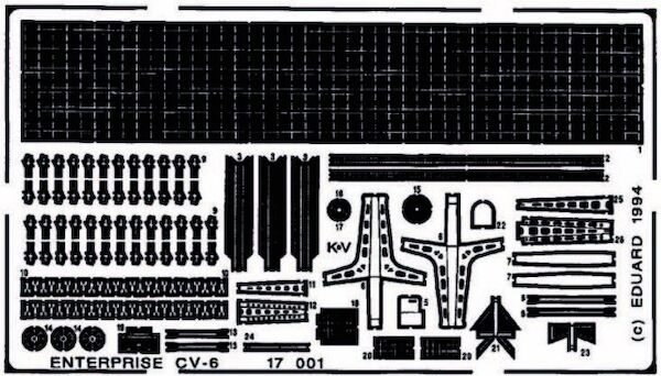 Detailset USS CV6 Enterprise (Tamiya) E17-001