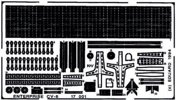 Detailset USS CV6 Enterprise (Tamiya)  E17-001