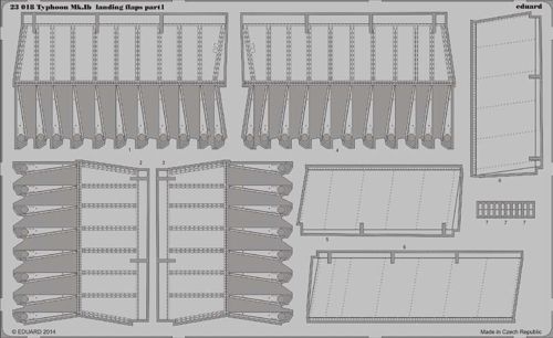 Detailset Typhoon MK1b Landing Flaps (Airfix)  E23-018