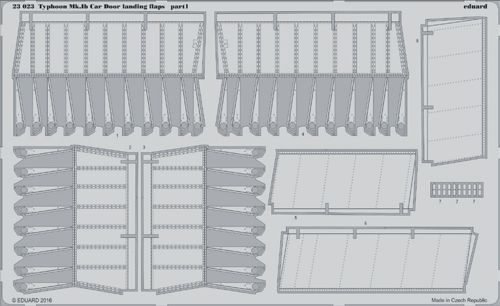 Detailset Typhoon MK1b Car door Landing flaps (Airfix)  E23-023