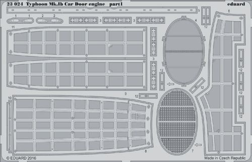 Detailset Typhoon MK1b Car door Engine (Airfix)  E23-024