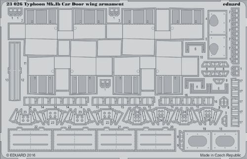 Detailset Typhoon MK1b Car door Wing Armament (Airfix) E23-026