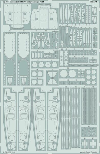 Detailset Mosquito FB MKVI undercarriage (Airfix)  E23-031