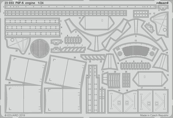 Detailset Grumman F6F-5 Hellcat Engine set (Airfix)  E23-033