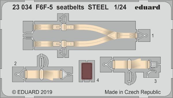 Detailset Grumman F6F-5 Hellcat Seatbelt set (Airfix)  E23-034