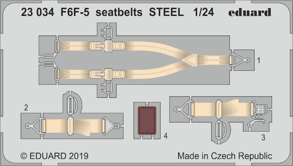 Detailset Grumman F6F-5 Hellcat Seatbelt set (Airfix) E23-034