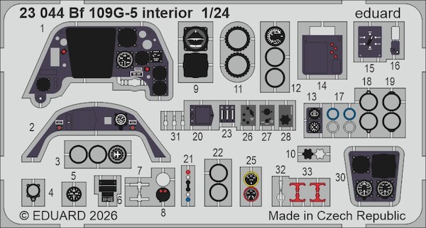Detailset Messerschmitt Bf109G-6 Interior (Airfix)  E23-045