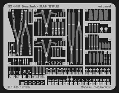 Detailset Seatbelts RAF WW2  E32-088