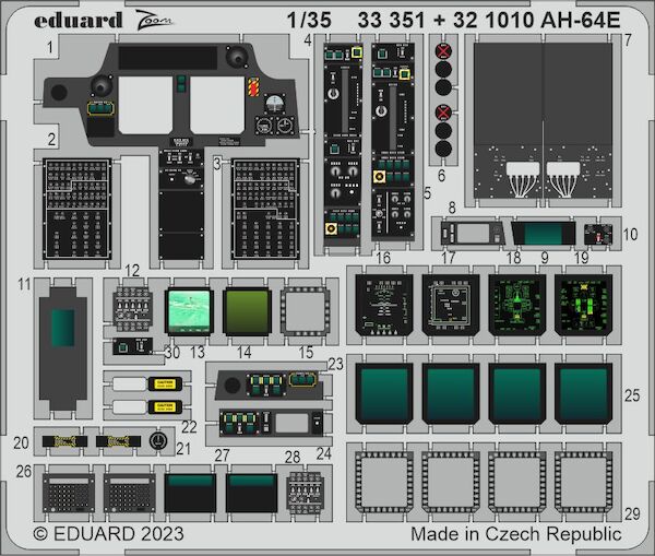 Detailset AH64E Apache (TAKOM)  E32-1010