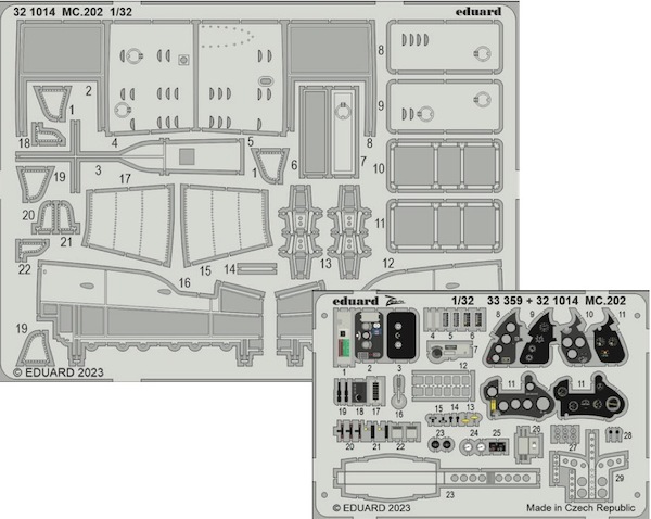 Detailset Macchi MC202 Folgore Interior (Italeri)  E32-1014